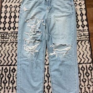 American Eagle Outfitters Light Blue Distressed Jeans
